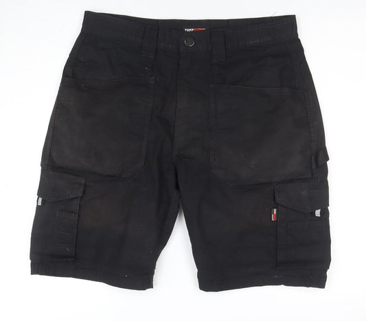 Tuff Stuff Men's Black 32 Cargo Work Shorts Polyester Cotton
