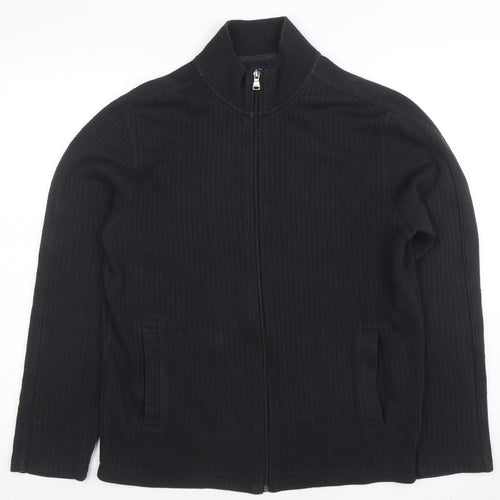 Ben Sherman Men's Black Full Zip Knit Sweatshirt Size M