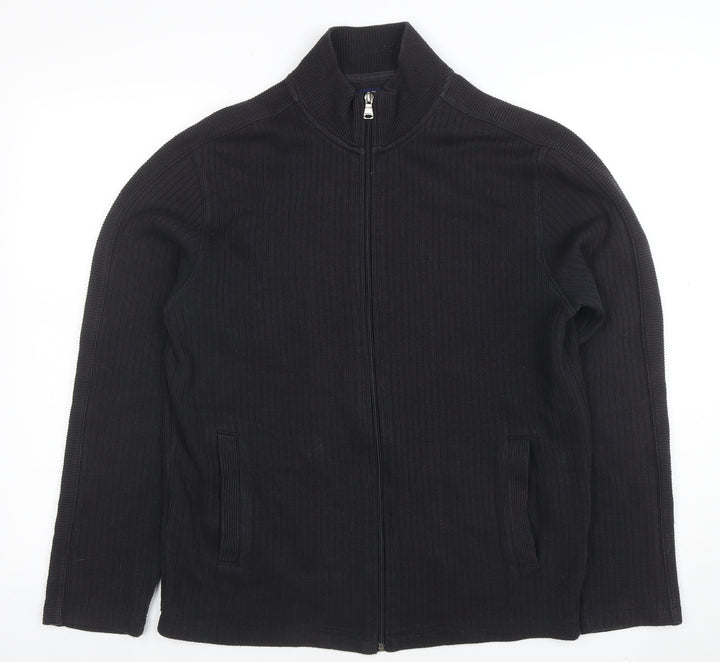 Ben Sherman Men's Black Full Zip Knit Sweatshirt Size M