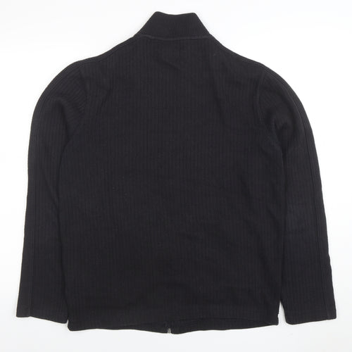 Ben Sherman Men's Black Full Zip Knit Sweatshirt Size M
