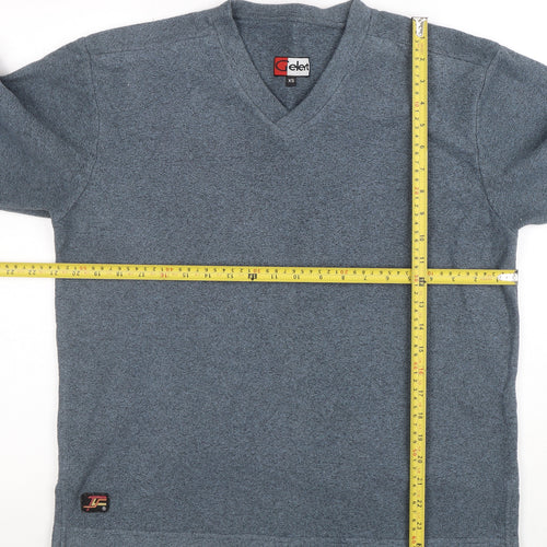 Gelert Men Blue XS V-Neck Pullover Fleece Sweatshirt