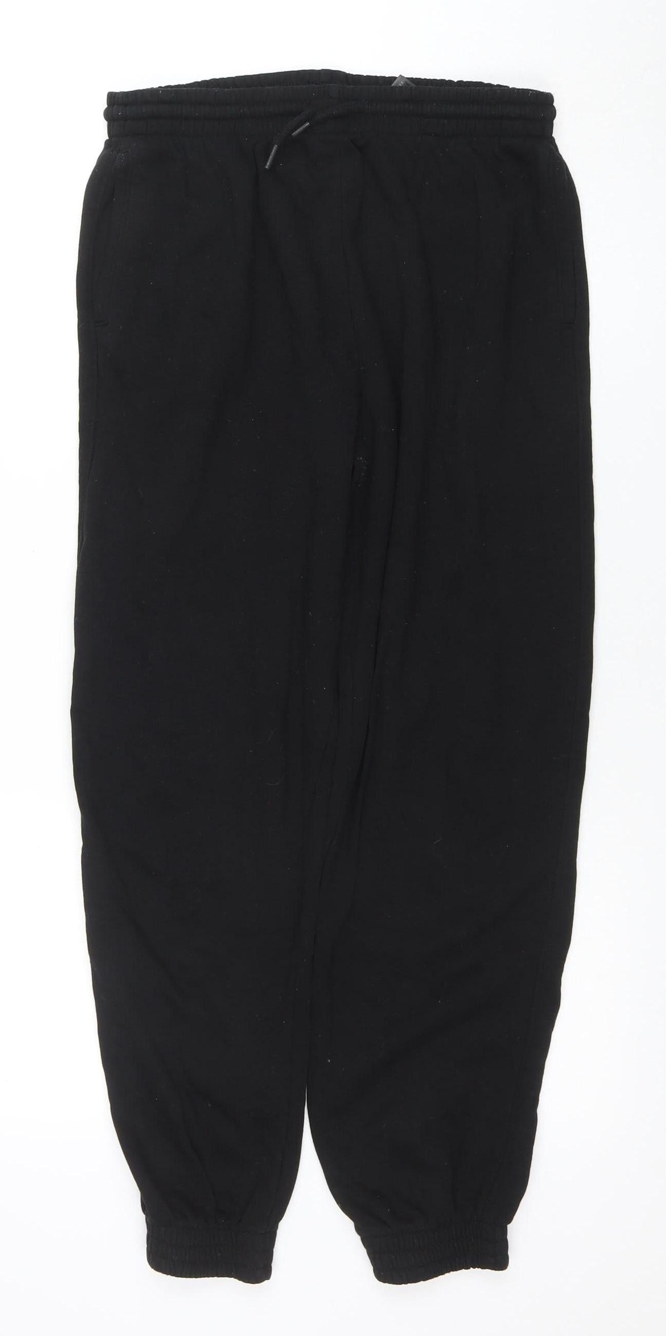 H&M Divided Womens Black Jogger Sweatpants Size S Cotton Blend