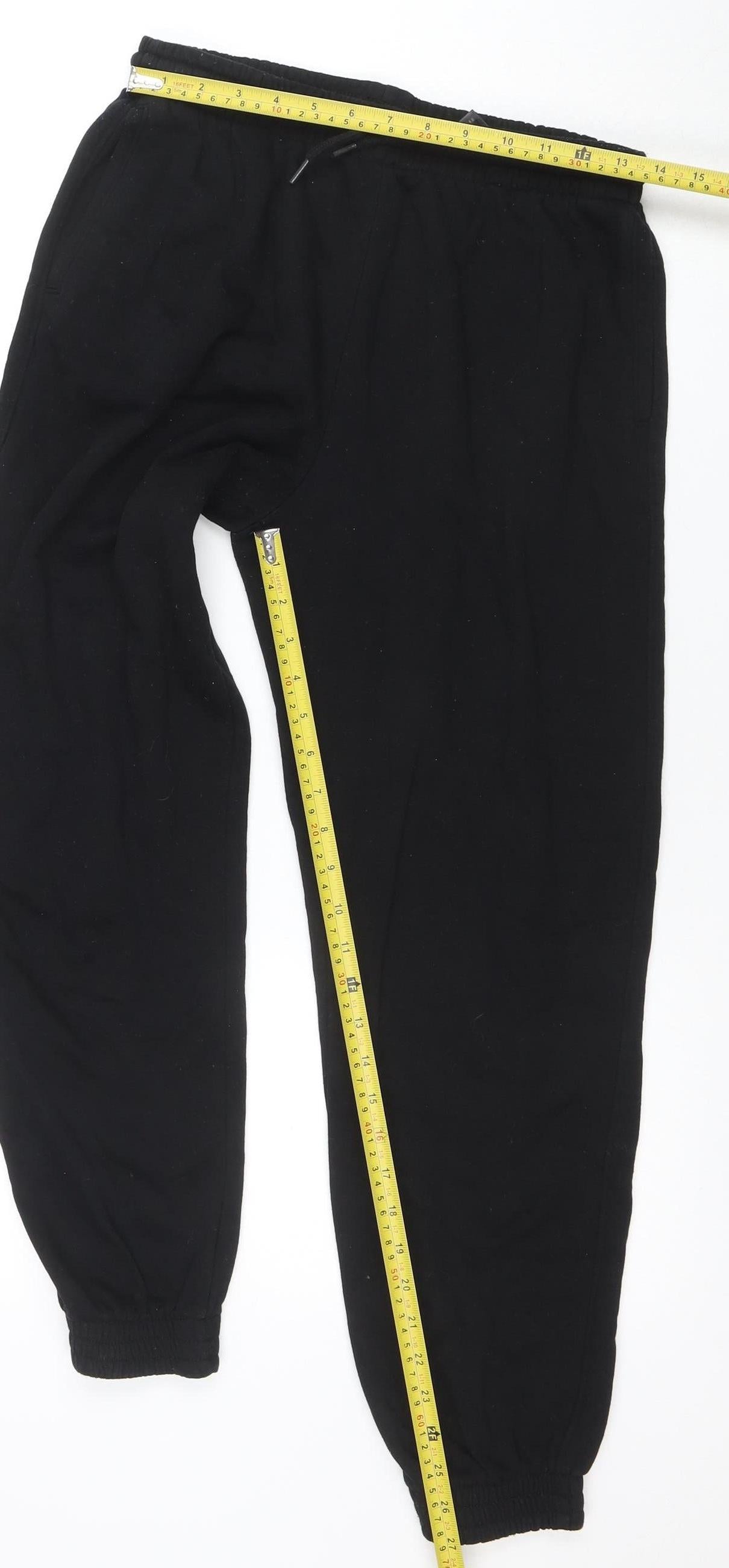 H&M Divided Womens Black Jogger Sweatpants Size S Cotton Blend