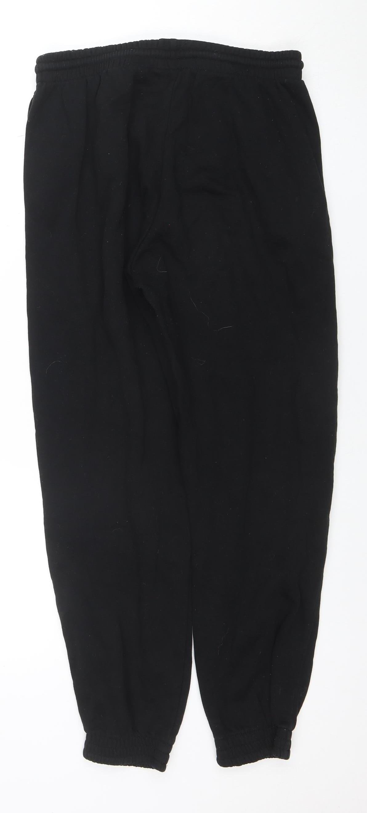 H&M Divided Womens Black Jogger Sweatpants Size S Cotton Blend