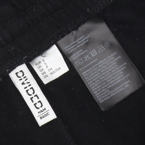 H&M Divided Womens Black Jogger Sweatpants Size S Cotton Blend