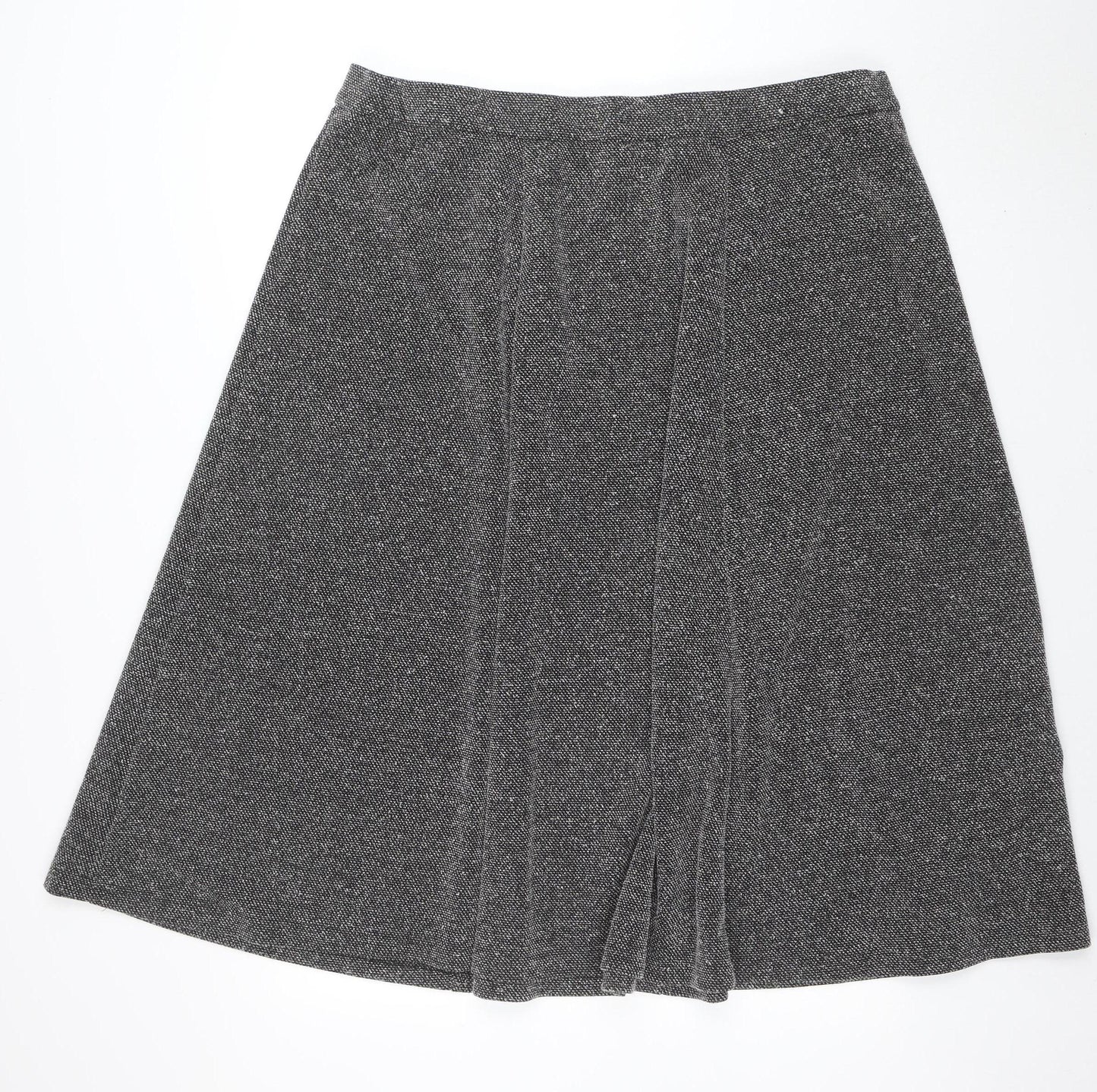 Bonmarché Women’s Grey A-Line Midi Skirt Size 22 Tweed Polyester Blend