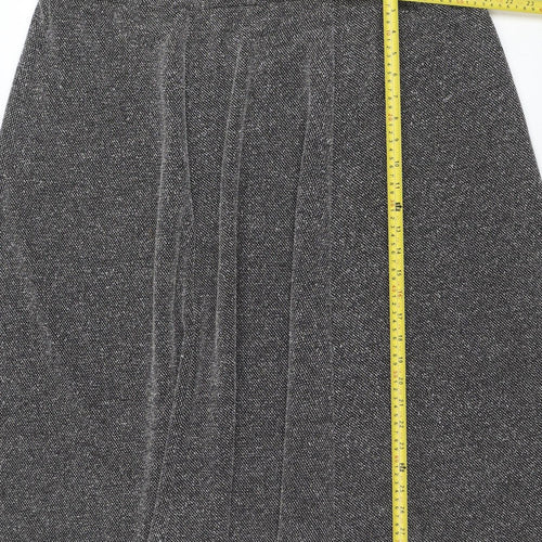 Bonmarché Women’s Grey A-Line Midi Skirt Size 22 Tweed Polyester Blend
