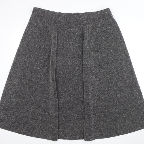 Bonmarché Women’s Grey A-Line Midi Skirt Size 22 Tweed Polyester Blend