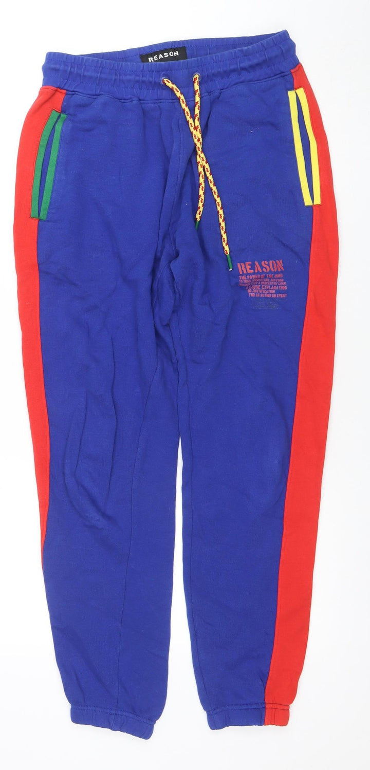 Reason Men's Multicoloured Jogger Sweatpants S Cotton Activewear
