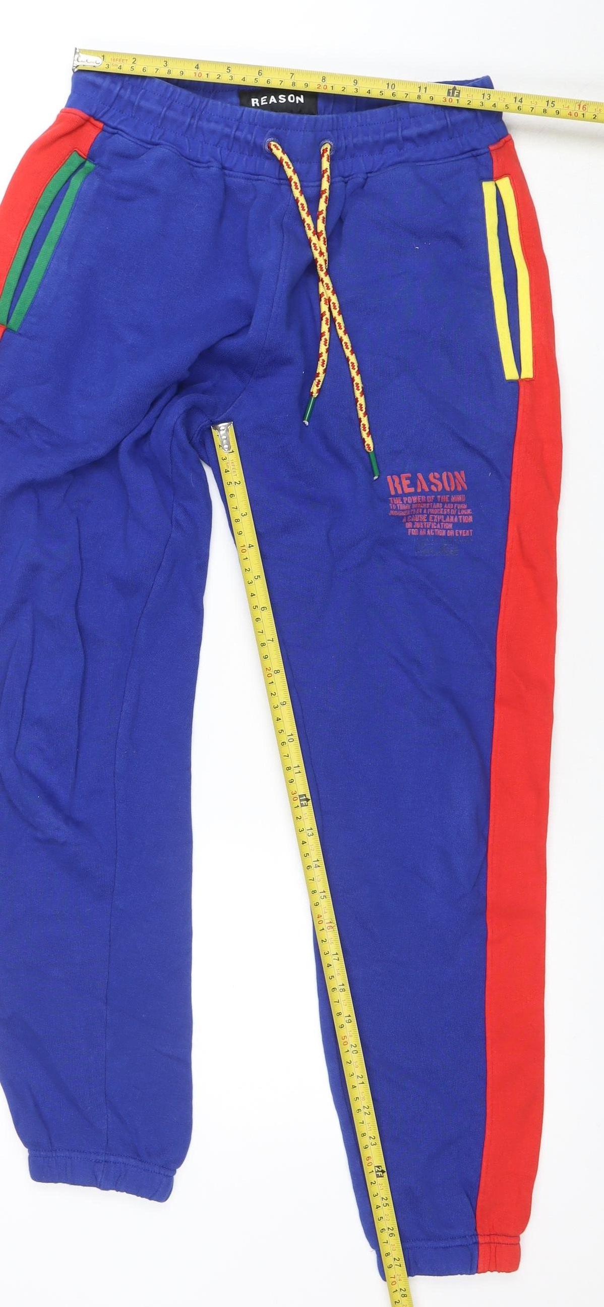 Reason Men's Multicoloured Jogger Sweatpants S Cotton Activewear