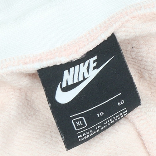 Nike Womens Pink Jogger Trousers XL Cotton Blend Activewear