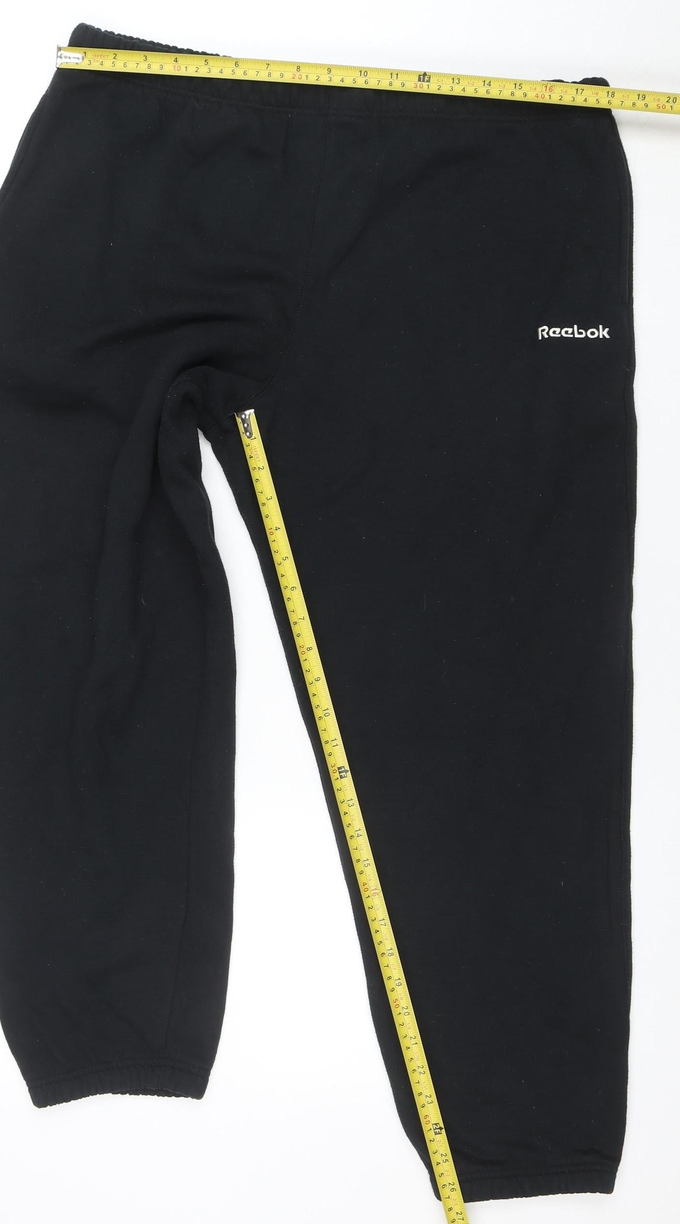 Reebok Womens Black Size 12 Essentials Sweatpants Activewear Trousers