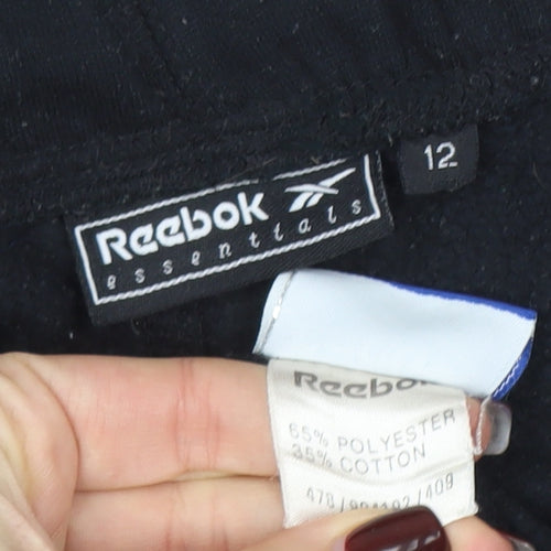 Reebok Womens Black Size 12 Essentials Sweatpants Activewear Trousers
