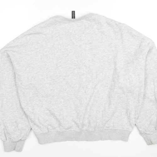 H&M Divided Women Grey Beverly Hills Crew Neck Pullover Sweatshirt XS