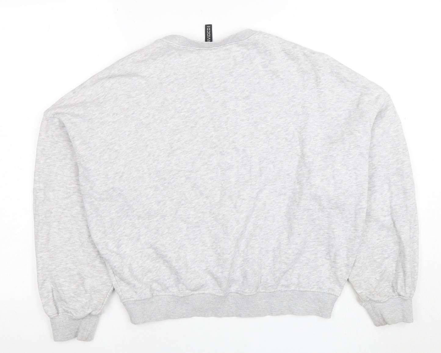 H&M Divided Women Grey Beverly Hills Crew Neck Pullover Sweatshirt XS