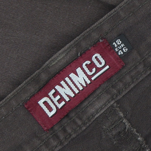 Denimco Women Brown Straight Regular Stretch Jeans Size 18