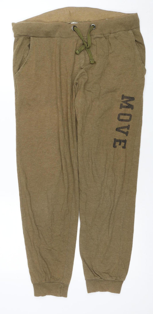 Team Spirit Women’s Beige Jogger Sweatpants XL Comfortable Fit