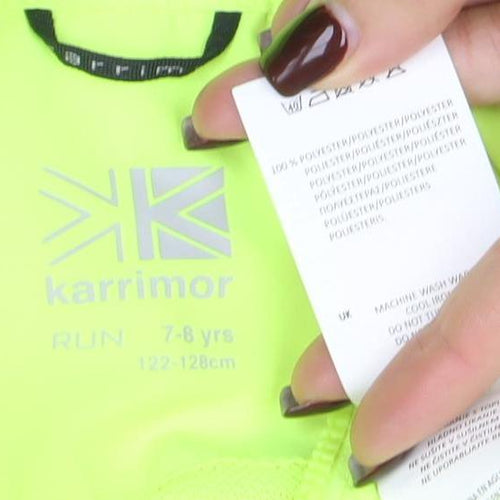 Karrimor Boys Yellow Reflective Running Jacket 7-8 Years Lightweight Windproof
