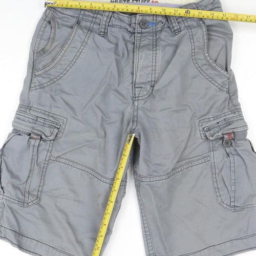 White Stuff Men’s Grey Cargo Shorts Size 30 Regular Cotton Casual