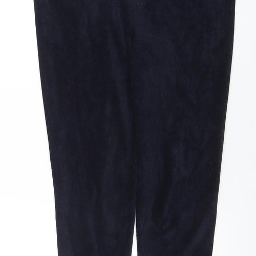 BM Casual Women's Navy Blue Velour Stretch Leggings Size 14