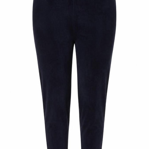 BM Casual Women's Navy Blue Velour Stretch Leggings Size 14