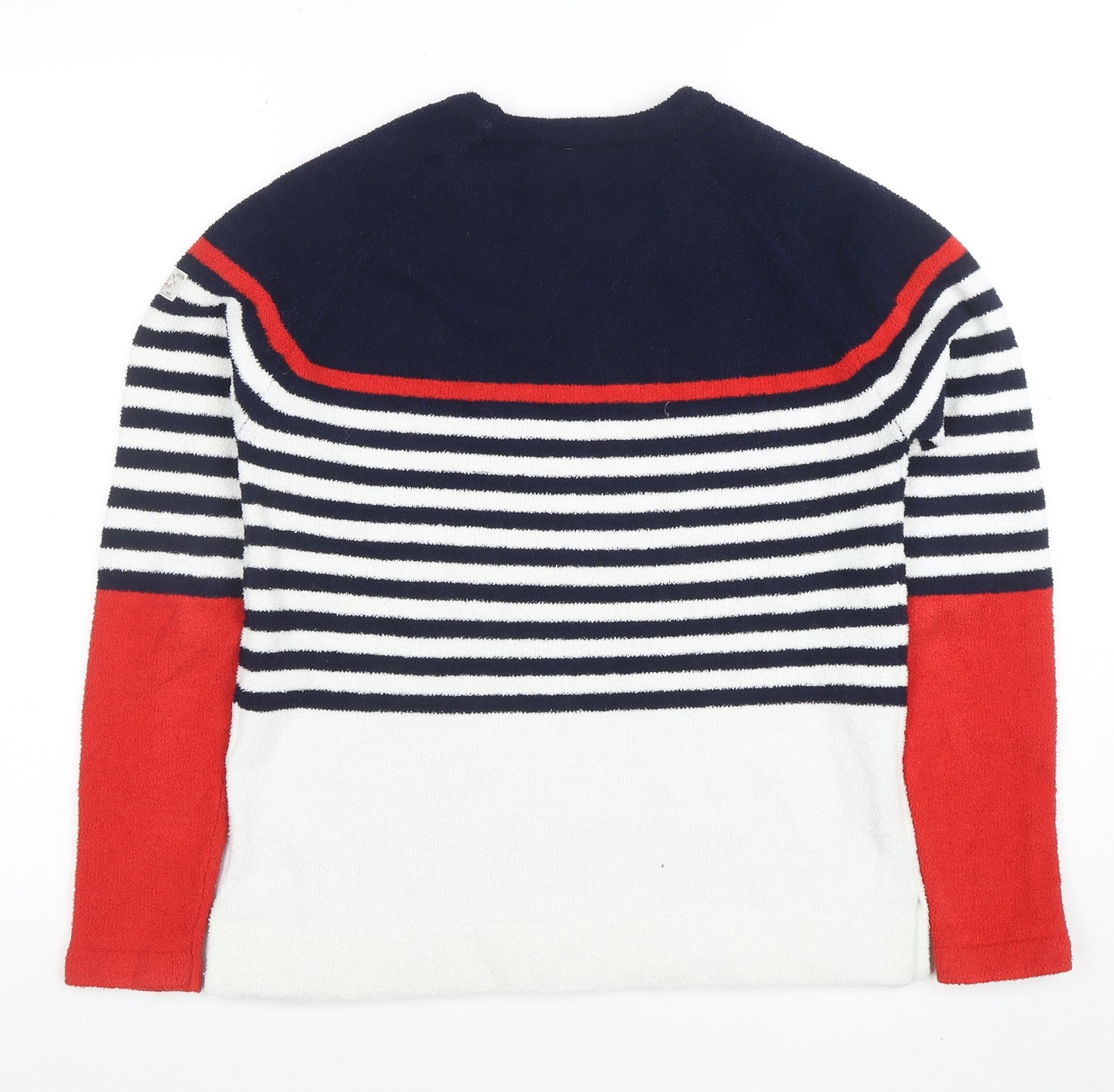Joules Womens Navy Red White Stripe Pullover Sweatshirt Size UK 8