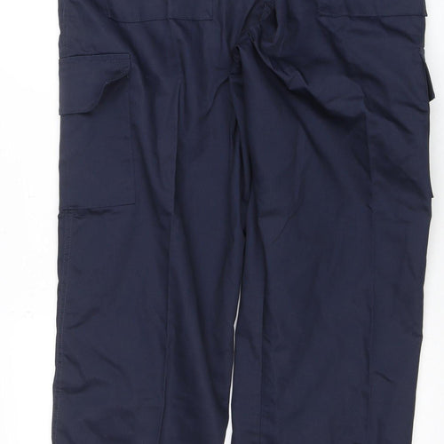 Uneek Mens Blue Cargo Work Trousers 36R 31L UC902