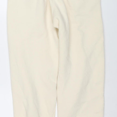 ZARA Women Ivory Jogger Sweatpants M Michigan 1975 Cotton Blend