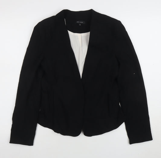 New Look Women's Black Regular Fit Blazer Jacket Size 12