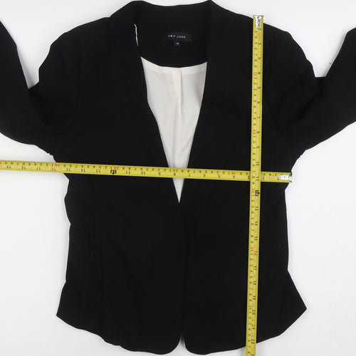 New Look Women's Black Regular Fit Blazer Jacket Size 12