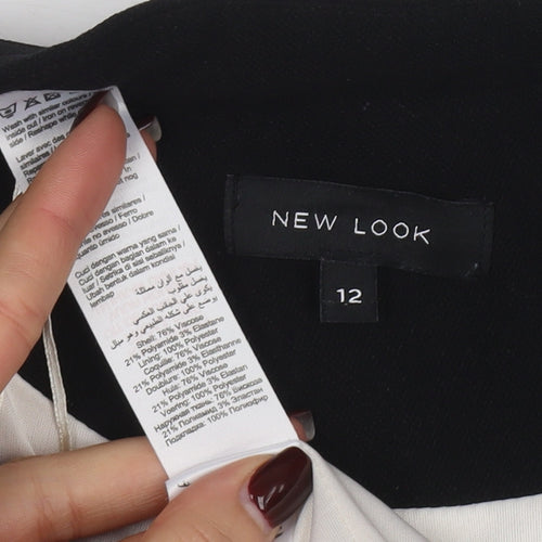 New Look Women's Black Regular Fit Blazer Jacket Size 12