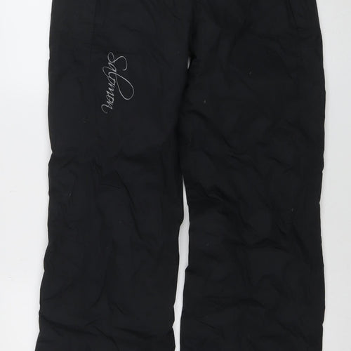 Salomon Women's Black Ski Snow Pants Size UK 16 Waterproof Polyester