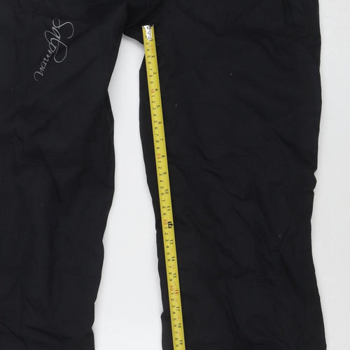 Salomon Women's Black Ski Snow Pants Size UK 16 Waterproof Polyester
