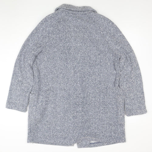 F&F Women’s Grey Tweed Open Front Coatigan Size M Mid-Length