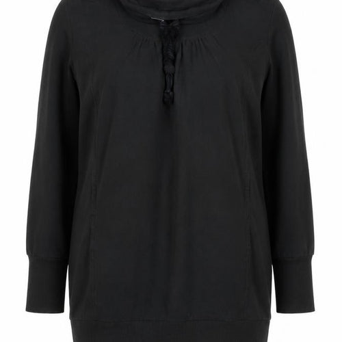 Naketano Women Black L Cowl Neck Long Sleeve Sweater Dress