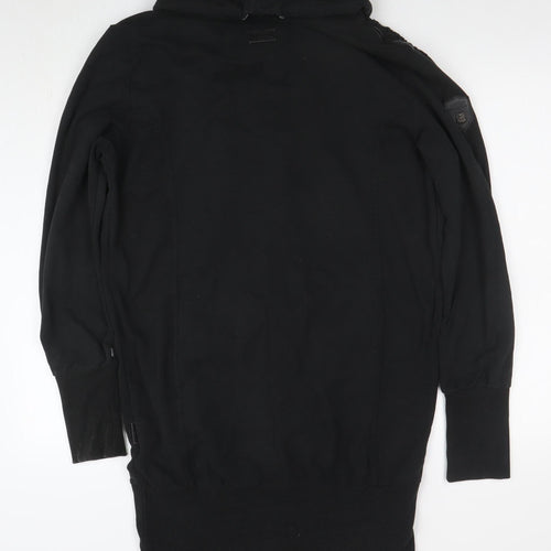Naketano Women Black L Cowl Neck Long Sleeve Sweater Dress
