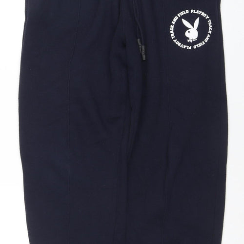 Playboy x Missguided Womens Navy Jogger Sweatpants UK 8