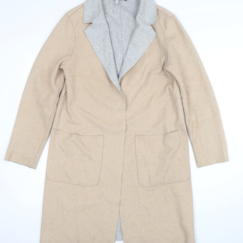 Marks and Spencer Women’s Beige Wool Blend Coatigan Size 8 Long