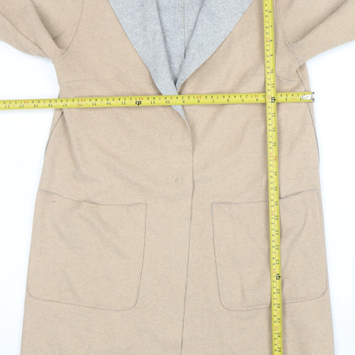 Marks and Spencer Women’s Beige Wool Blend Coatigan Size 8 Long