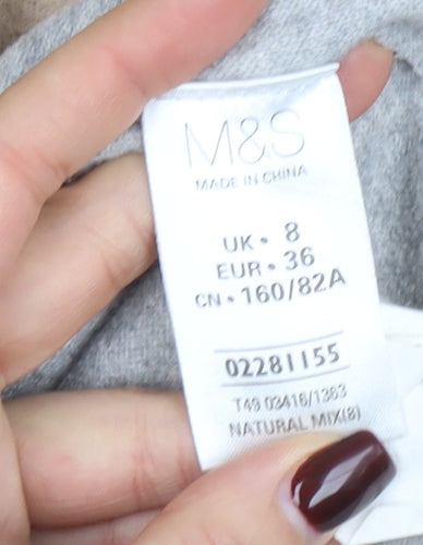 Marks and Spencer Women’s Beige Wool Blend Coatigan Size 8 Long