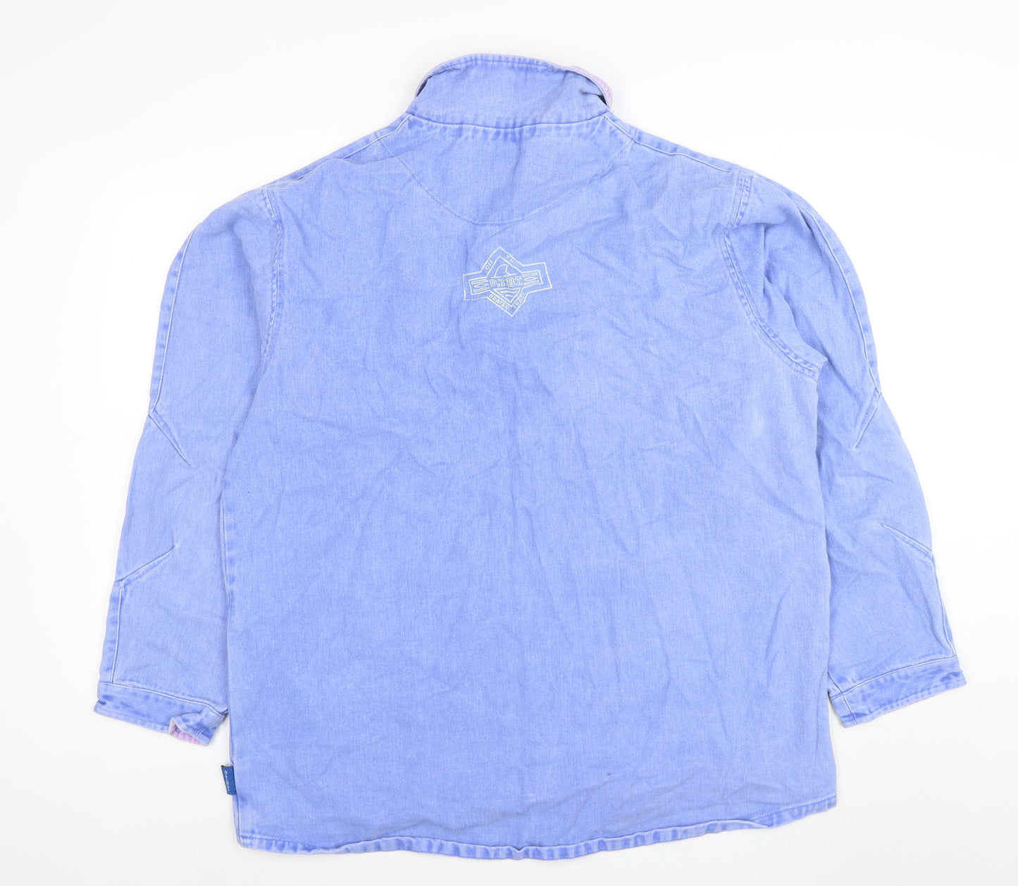 Off The Beaten Track Women Blue XL Pullover 1/2 Zip Sweatshirt