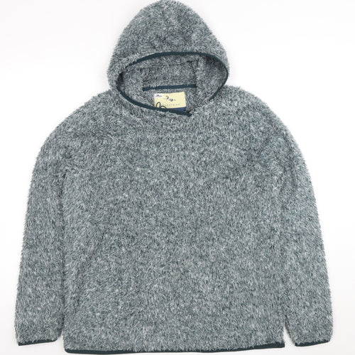 Crane Equestrian Grey Hooded Pullover Women's Medium Fleece Hoodie