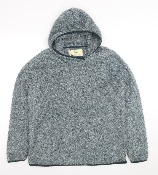 Crane Equestrian Grey Hooded Pullover Women's Medium Fleece Hoodie