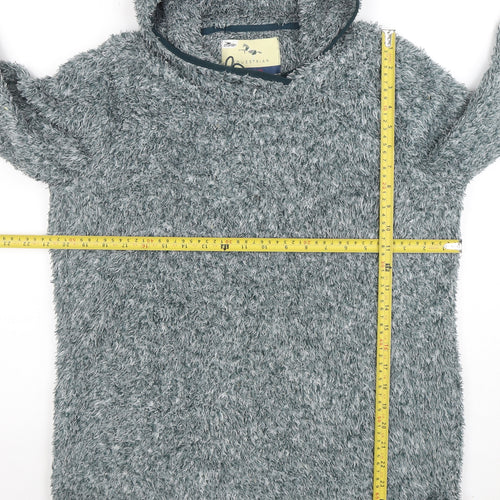 Crane Equestrian Grey Hooded Pullover Women's Medium Fleece Hoodie