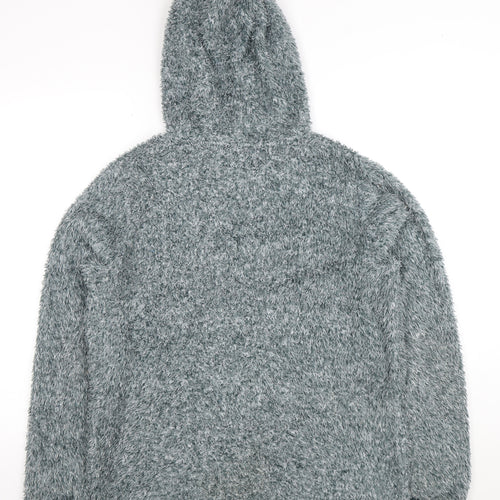 Crane Equestrian Grey Hooded Pullover Women's Medium Fleece Hoodie