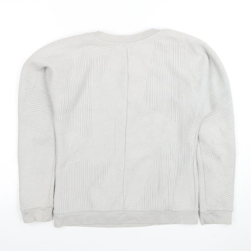 Ninmeen Seventyseven Paris Women Grey XS Crew Neck Textured Sweatshirt
