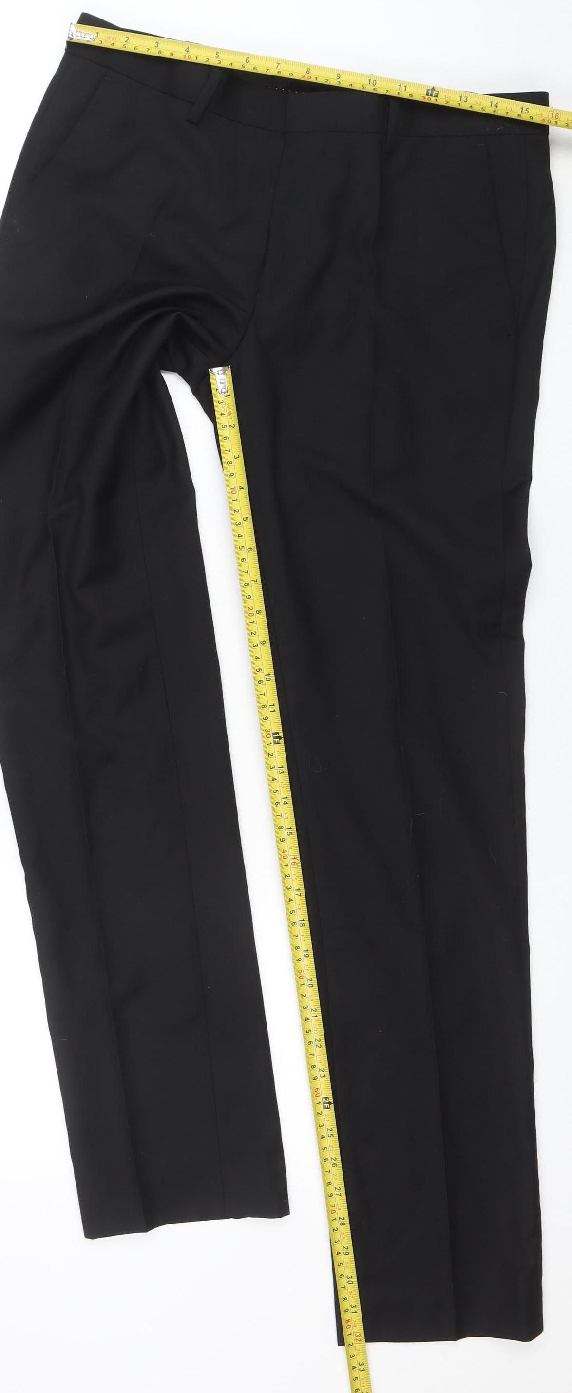Topman Men's Black Skinny Fit Business Trousers 32L