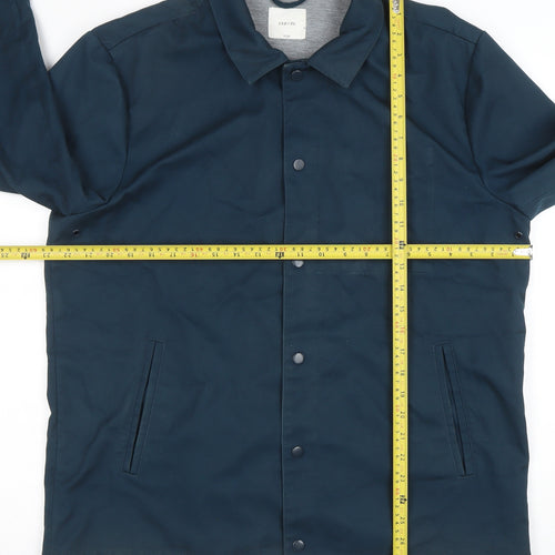 Skovde Men's Blue Basic Jacket Large Polyester Cotton Casual
