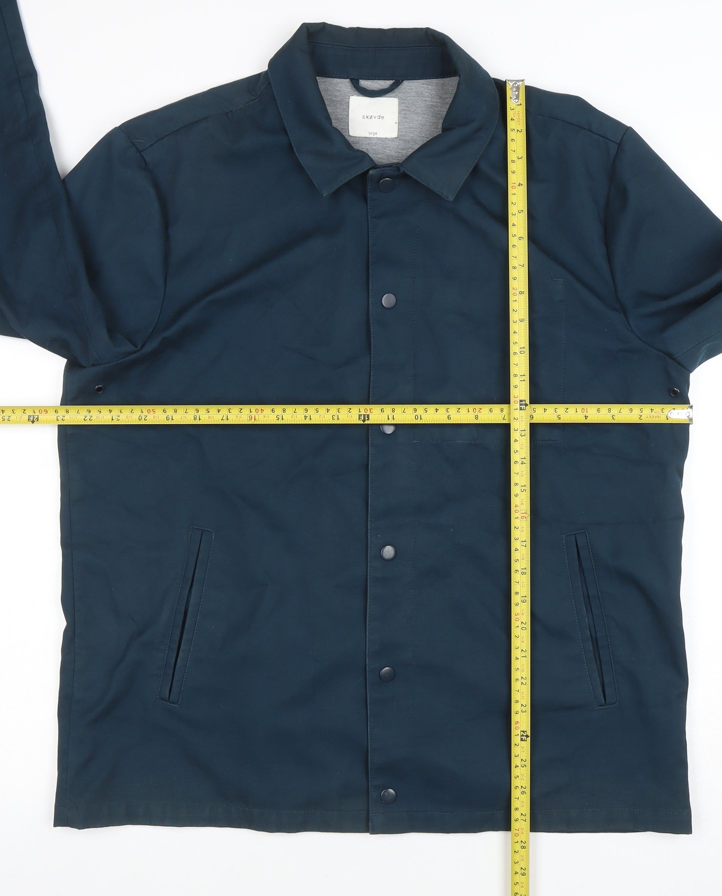 Skovde Men's Blue Basic Jacket Large Polyester Cotton Casual