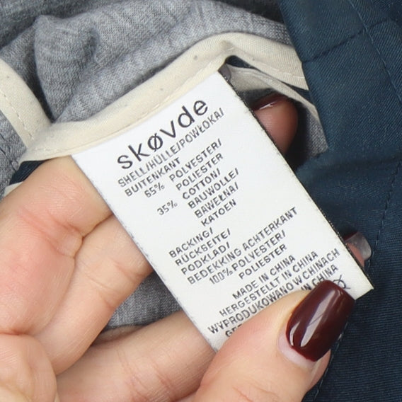 Skovde Men's Blue Basic Jacket Large Polyester Cotton Casual